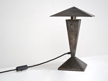 Brutalist French Hammered Metal Table Lamp