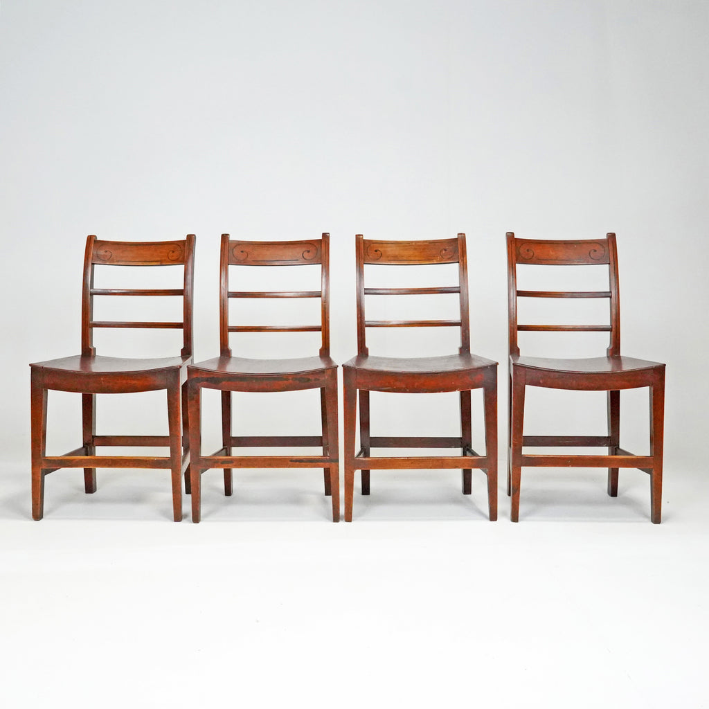 Antique Welsh Oak Farmhouse Dining Chairs Stowaway London