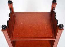 1950s Record Player Stand With Red Scumble Paint Finish