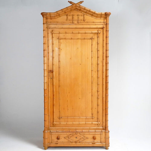 19th Century French Faux Bamboo Armoires