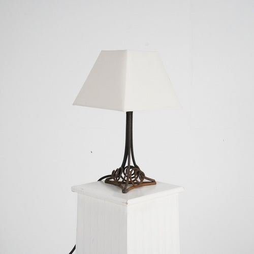Modernist Art Deco Spiral Steel Lamp