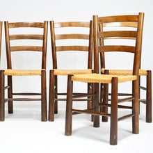 Set Of Six Italian Brutalist Dining Chairs