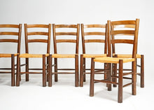 Set Of Six Italian Brutalist Dining Chairs