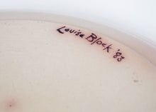 Studio Ceramic Dish Signed Louise Block 1983
