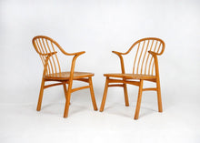Bentwood Ash & Cane Scandinavian Armchairs
