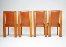 4 Roland Haeusler Leather Dining Chairs