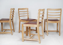 1930s Heals Limed Oak Dining Chairs