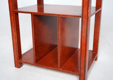 1950s Record Player Stand With Red Scumble Paint Finish