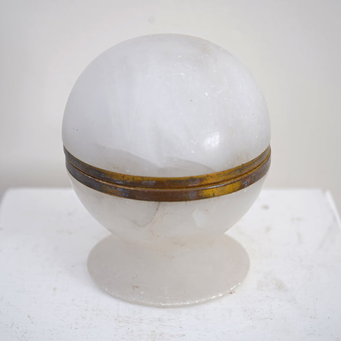 Art Deco Italian Alabaster Lidded Trinket Pot