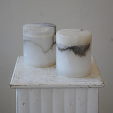 Pair of Alabaster Lidded Pots