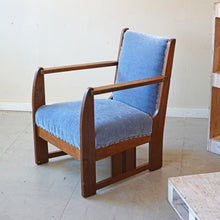 Dutch Art Deco oak armchair attributed to LOV Oosterbeek