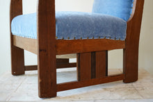 Dutch Art Deco oak armchair attributed to LOV Oosterbeek