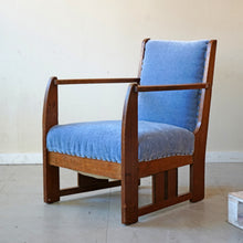 Dutch Art Deco oak armchair attributed to LOV Oosterbeek