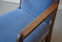 Dutch Art Deco oak armchair attributed to LOV Oosterbeek