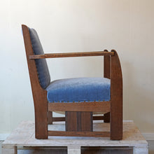 Dutch Art Deco oak armchair attributed to LOV Oosterbeek