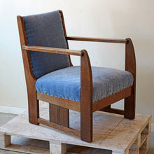 Dutch Art Deco oak armchair attributed to LOV Oosterbeek