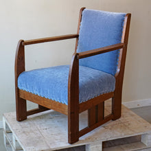 Dutch Art Deco oak armchair attributed to LOV Oosterbeek