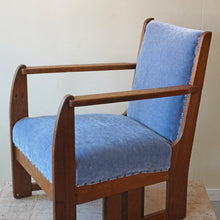 Dutch Art Deco oak armchair attributed to LOV Oosterbeek