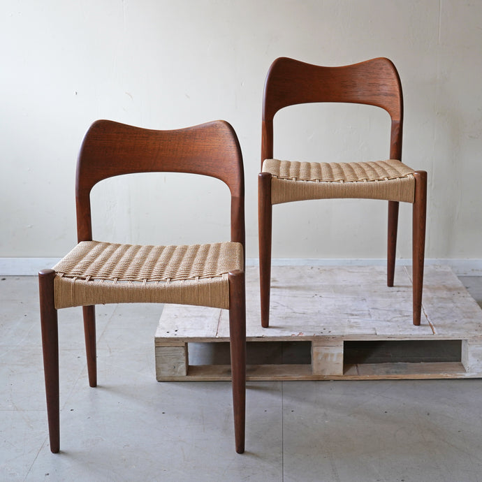 Pair Of Arne Hovmand Olsen Dining Chairs