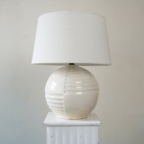 Art Deco Style Crackle Glaze Lamp