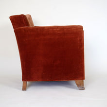 1940s French Crushed Velvet Armchair