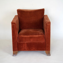 1940s French Crushed Velvet Armchair