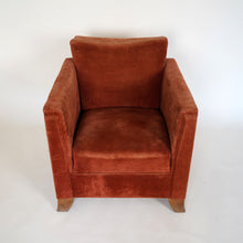 1940s French Crushed Velvet Armchair