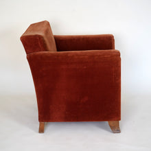 1940s French Crushed Velvet Armchair