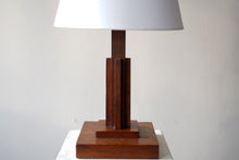 Oak Art Deco Modernist Lamp