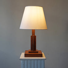 Oak Art Deco Modernist Lamp