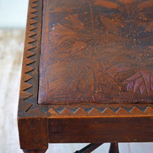 Arts And Crafts Leather Footstool