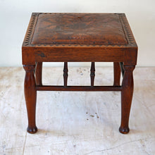 Arts And Crafts Leather Footstool