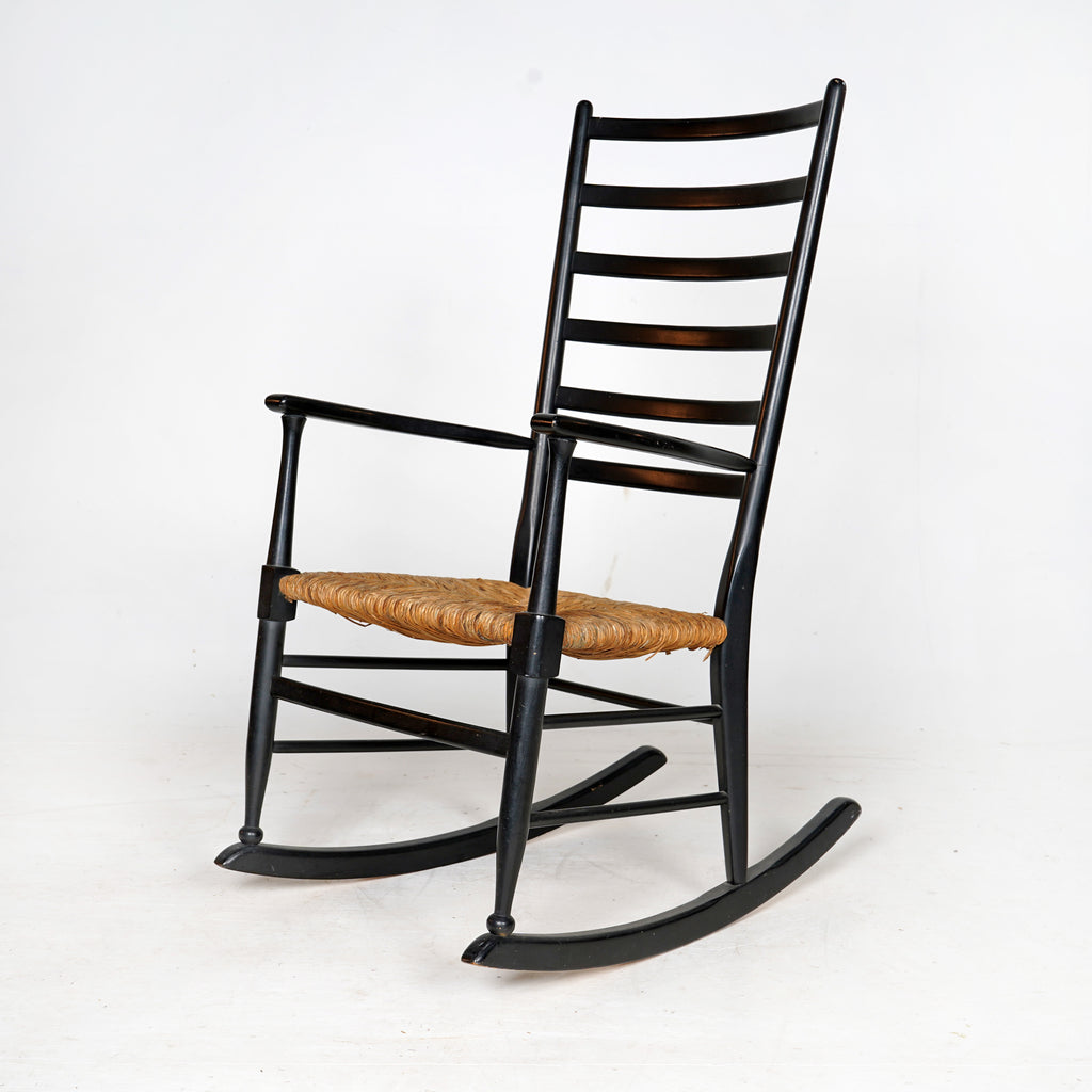 Italian Ebonised Rocking Chair – Stowaway London