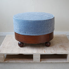 1930s Ottoman, Reupholstered in Studio Ashby Mohair