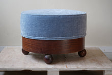 1930s Ottoman, Reupholstered in Studio Ashby Mohair