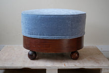 1930s Ottoman, Reupholstered in Studio Ashby Mohair