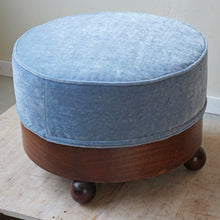 1930s Ottoman, Reupholstered in Studio Ashby Mohair