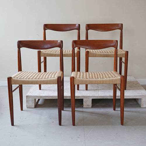 Set of Four Danish Teak Dining Chairs by Bramin