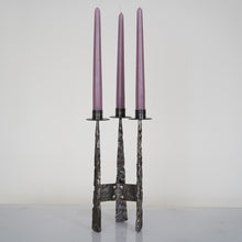 French Iron Brutalist Candleholder