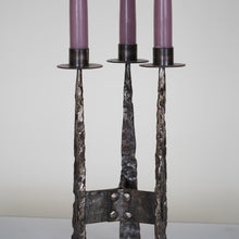 French Iron Brutalist Candleholder