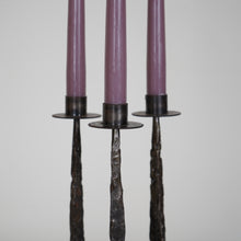 French Iron Brutalist Candleholder