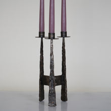 French Iron Brutalist Candleholder