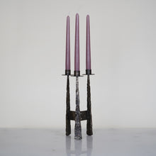 French Iron Brutalist Candleholder