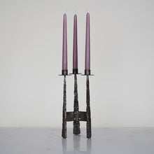 French Iron Brutalist Candleholder