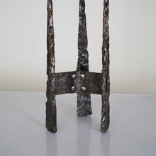 French Iron Brutalist Candleholder