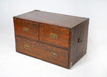 Antique Campaign Chest Of Drawers