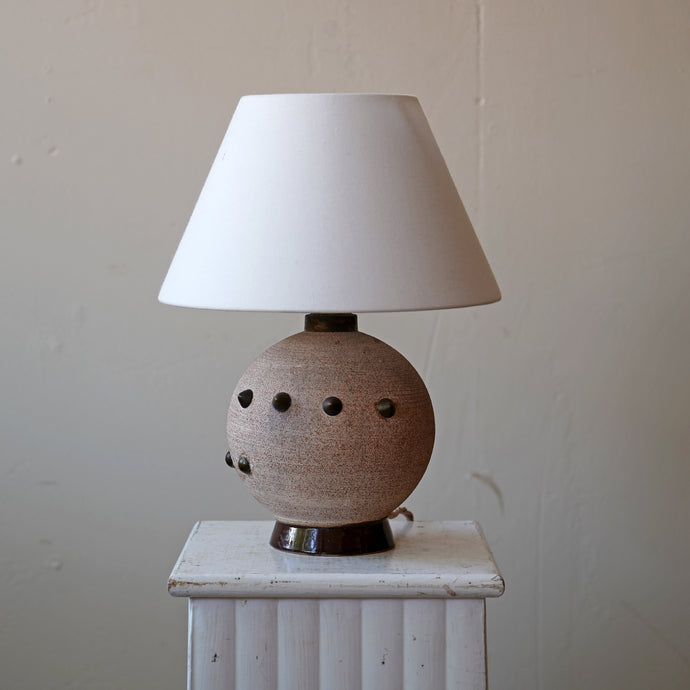 French Ceramic Studded Table Lamp