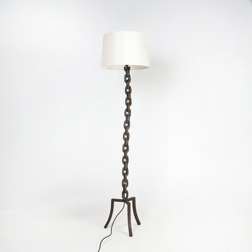 Brutalist French Chain Link Floor Lamp