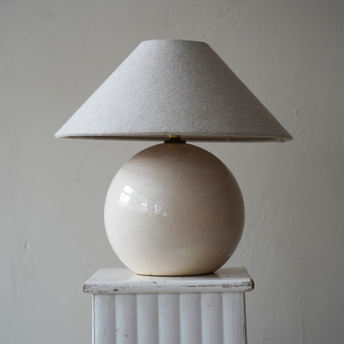 French Ceramic Crackle Glazed Table Lamp