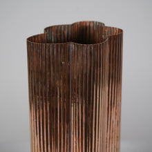 Ribbed Copper Vase
